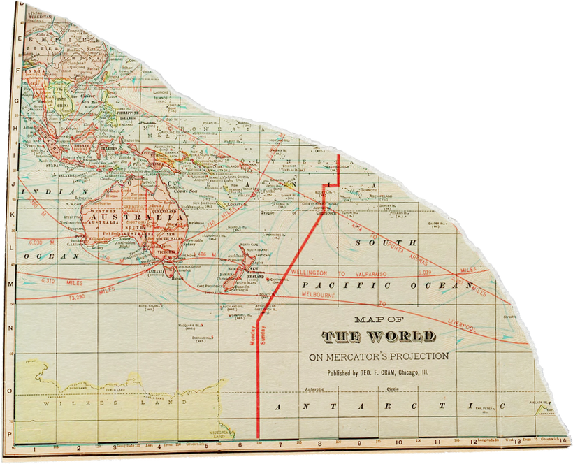 Scanned Weathered Map Scrap